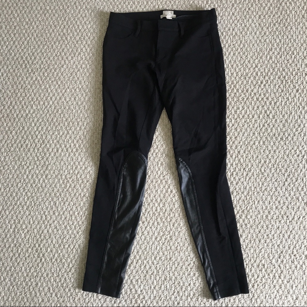 J Crew Gigi Pant with leather panel